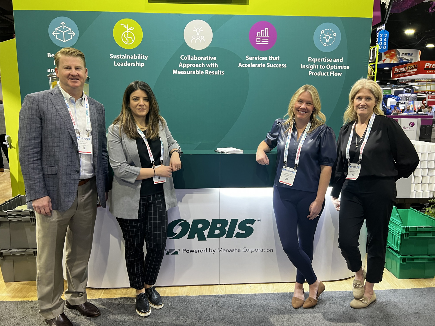 From left: ORBIS's team of Norman Kukuk, president; Jade Abdul, Sr. brand communications;  Alison Zitzke, senior product manager; and Andrea Nottesdtad, senior product manager.
