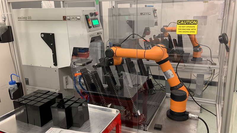 In 2021, more companies like Delphon looked to robots, such as Rapid Machine Operators (pictured here), to increase productivity and alleviate labor shortages.