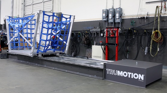 The Lansmont TruMotion Sled is used to simulate the dynamic horizontal stresses experienced by unitized loads when transport vehicles brake and turn.